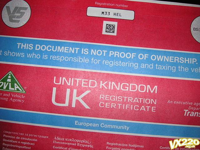 New V5 back from DVLA at last
